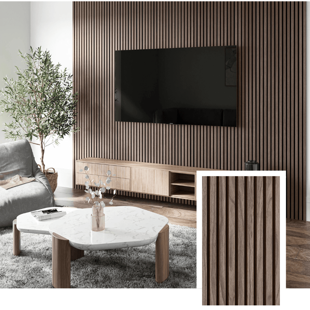 Sylvora Acoustic Slat Panel — Nuez